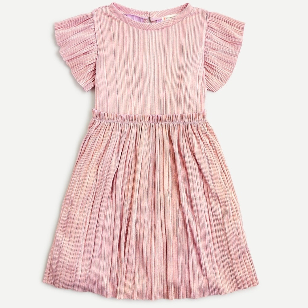 Crewcuts Girls' Dress In Holographic Shimmer